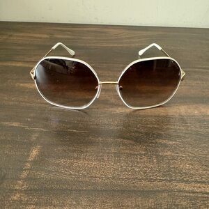 Stylish Gold and Brown Sunglasses